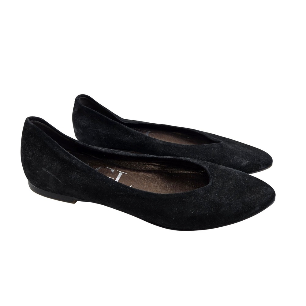 AGL Attilio Giusti Leombruni Black‎ Suede Ballet Flats Made in Italy EU 35.5 5.5
